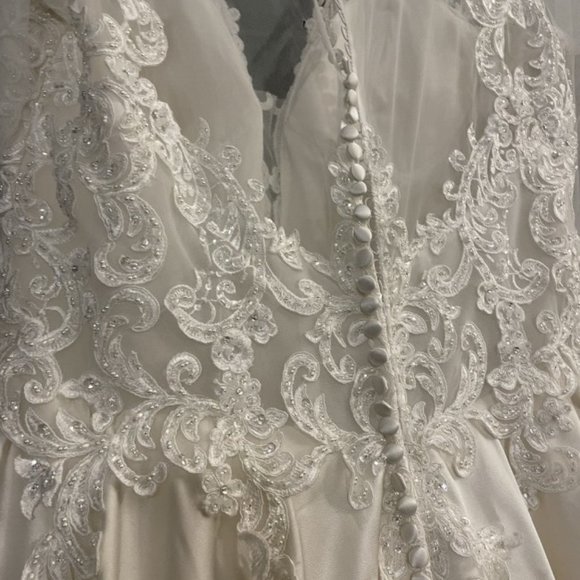 Mori Lee Satin Ball Gown- Sample size 20 - Picture 7 of 8